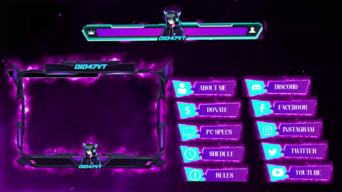 create best twitch overlay stream package and logo