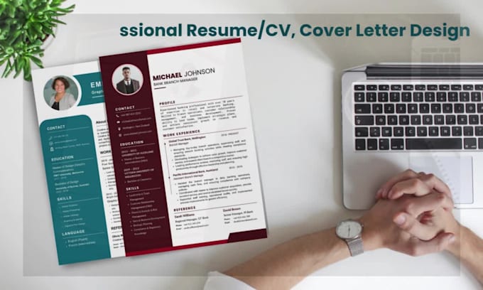 design resume, CV and cover letter