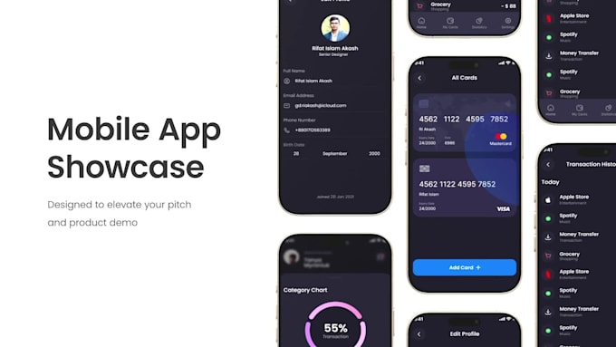 create a professional app UI promo video