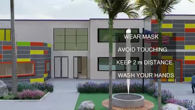 architecture render of model walk through animation