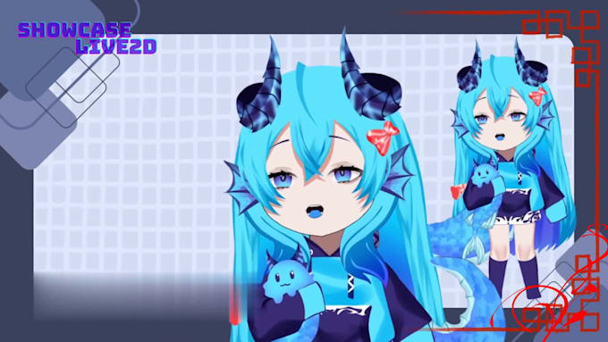 Draw and rig 2d vtuber model 2d vtuber live2d rigging png tuber gif ...