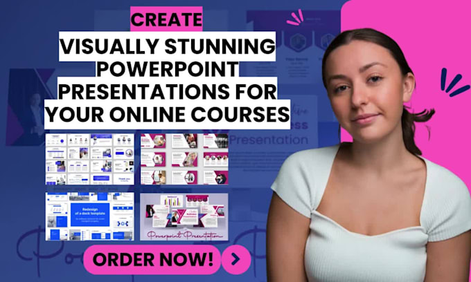 Do powerpoint presentation designs for online course, course website ...