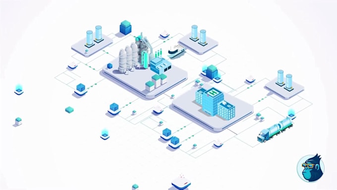 create 2d saas isometric explainer video with motion graphics for saas product