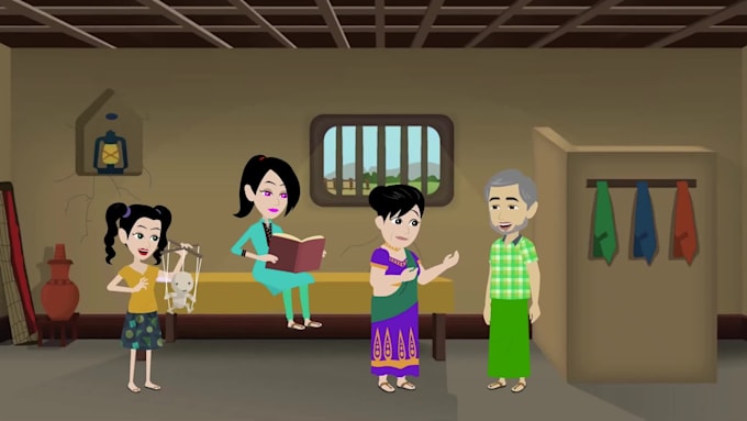 create 2d animated story