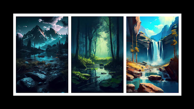 Create a unique digital artwork ready for printing as wall decor by ...