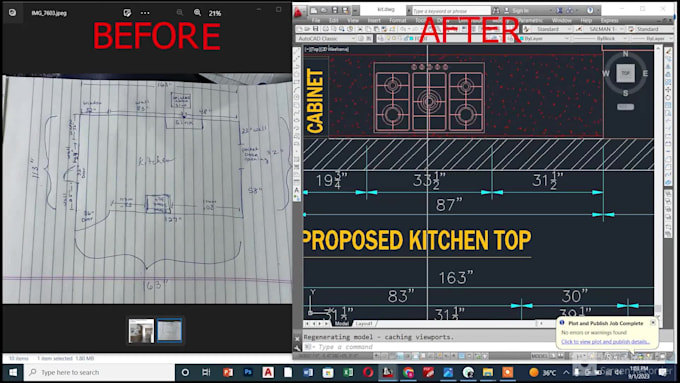 convert pdf, image, or hand sketch to dwg, autocad drafting
