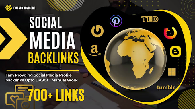 create 700 SEO social profile backlinks manually for high da link building