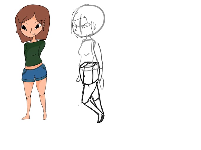 design a character model sheet for you