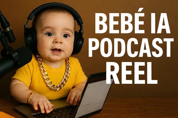 make a realistic ai baby video, talking podcast