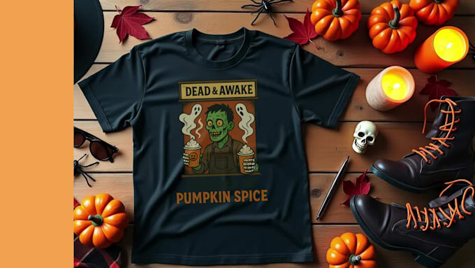 create trendy halloween t shirt design and custom for pod