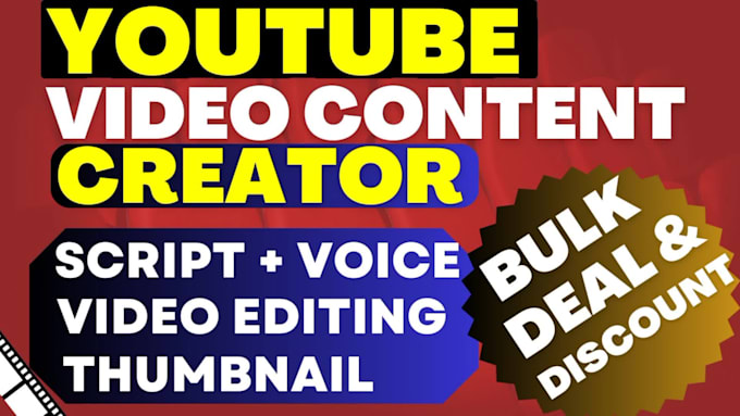 be your youtube video content creator and video editor