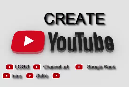 create a full professionally youtube channel with banner
