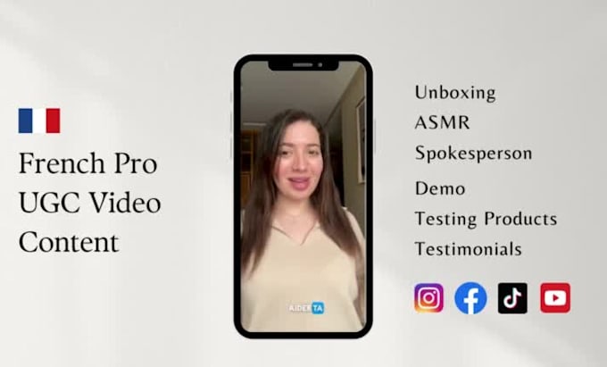 do professional ugc ads in french