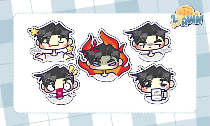 draw cute chibi character, profil pic, or icon for you