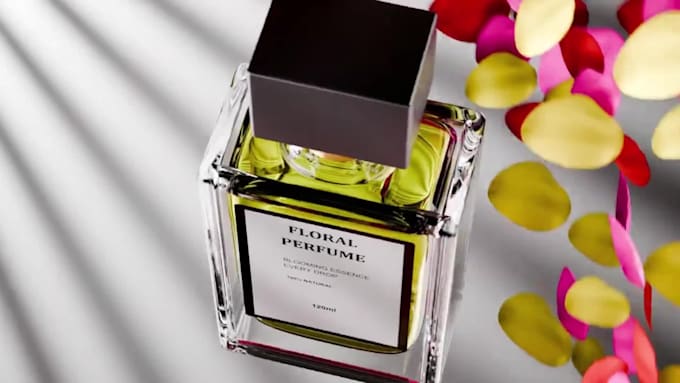 create 3d perfume animation and bottle rendering cgi product ads luxury perfume