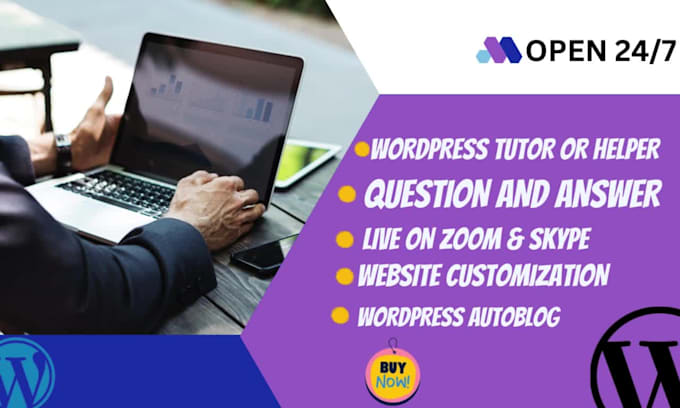 teach how to create wordpress website or autobloging install theme and template