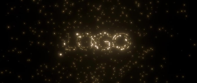 this  professional optical illusion 3d logo animation with gold particle