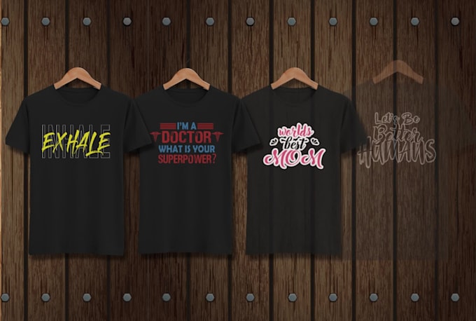 do typography t shirt design for print on demand