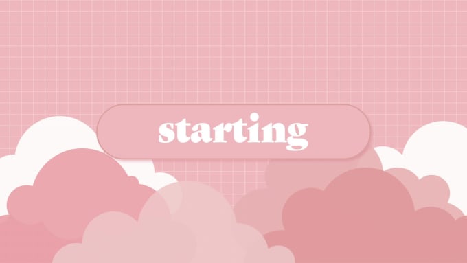 Premium Vector  Live streaming overlay decoration with girly pink