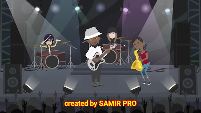 make 2d animation video 1080p HD quality