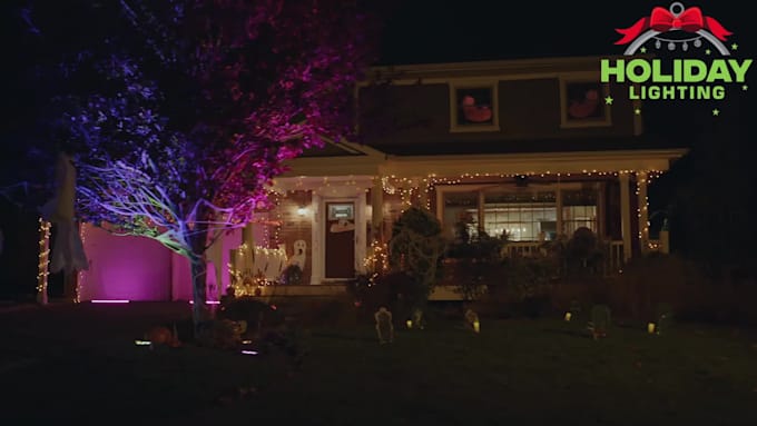 do christmas lights, holiday lights, festival lights installation video ads