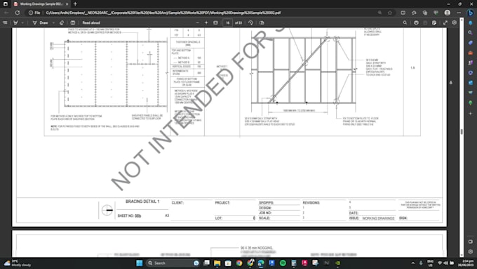 draw full working drawings in australian standards