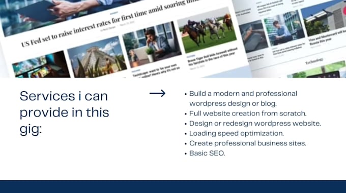 develop blog website, modern professional wordpress blog website