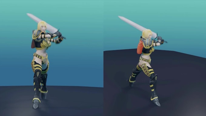 create 3d low poly character animation in blender