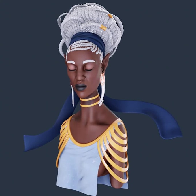 make a 3d character for a game or 3d printing