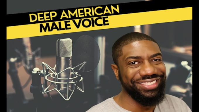 record a conversational deep american male voice over