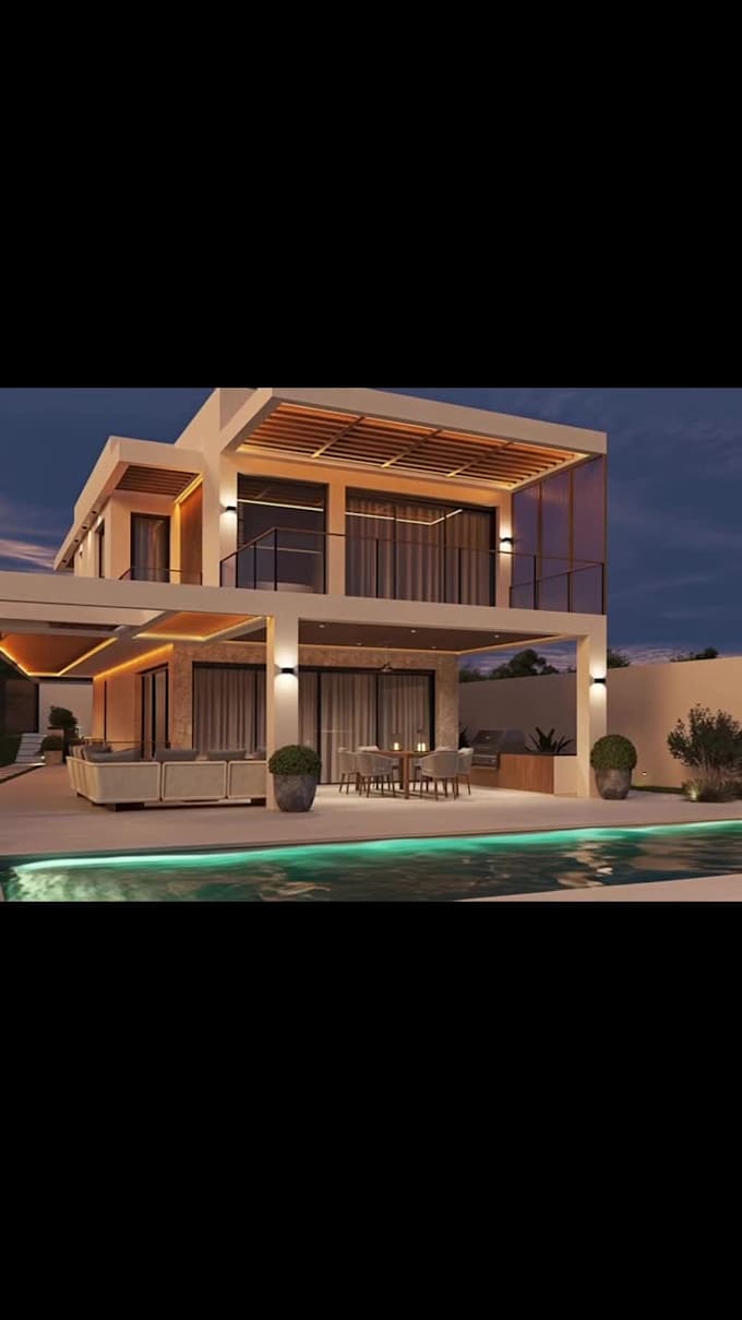 render 3d exterior, apartament, house, exterior design