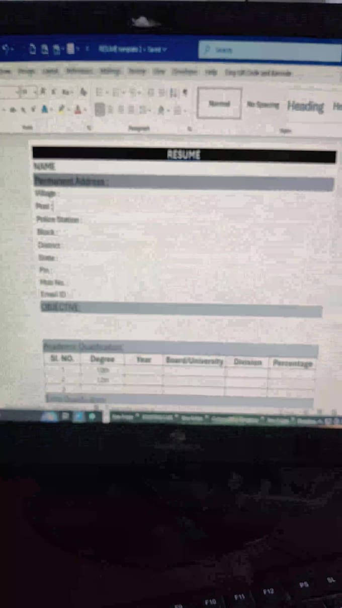 design a professional resume or CV with editable file