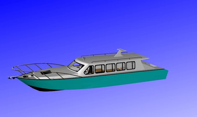 design and 3d modelling your passenger speedboat