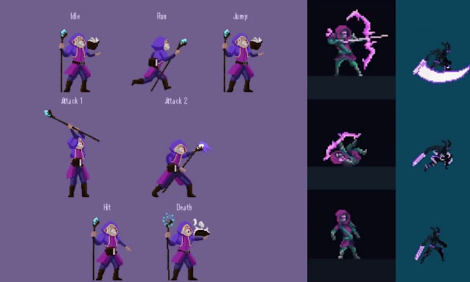 create pixel game asset art character pokemon sprite sheet fakemon rpg maker mv