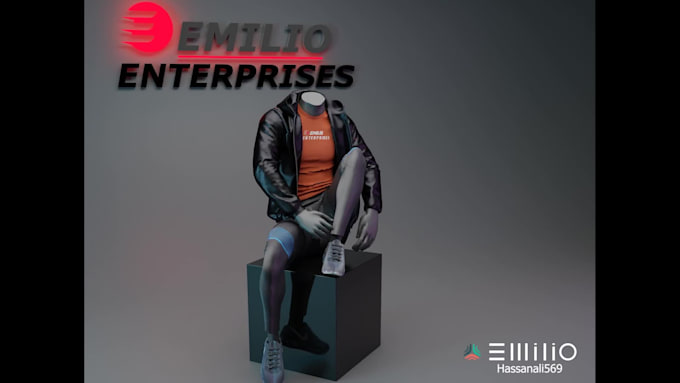 make 3d rendering video for your clothing brand