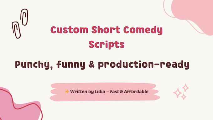 create your script for short film, feature, or animation