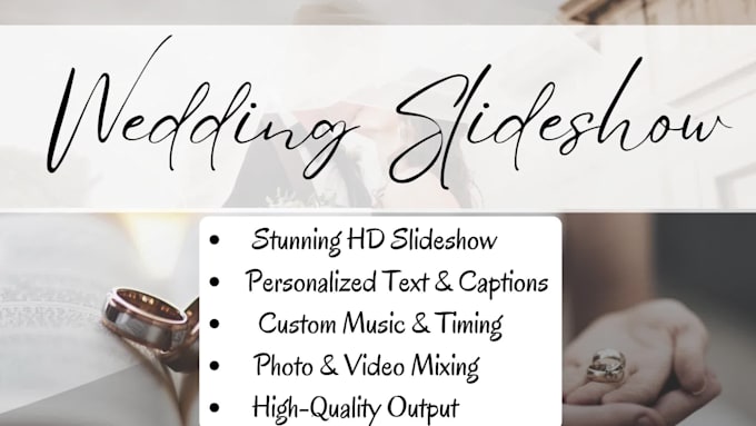 create a beautiful wedding slideshow