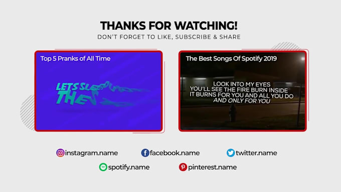design outro, logo animation, and ending screen for youtube