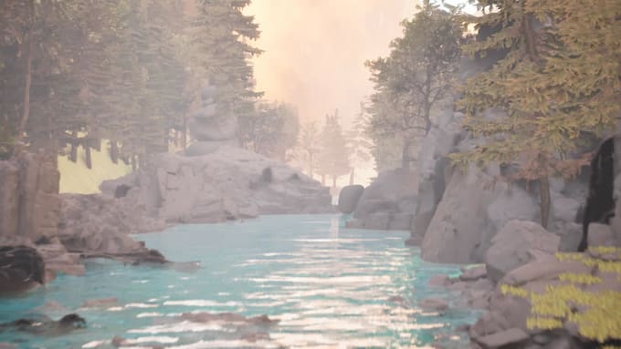 do landscape, environment scene and 3d render