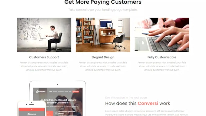 design responsive wordpress landing page,one page website or single page website
