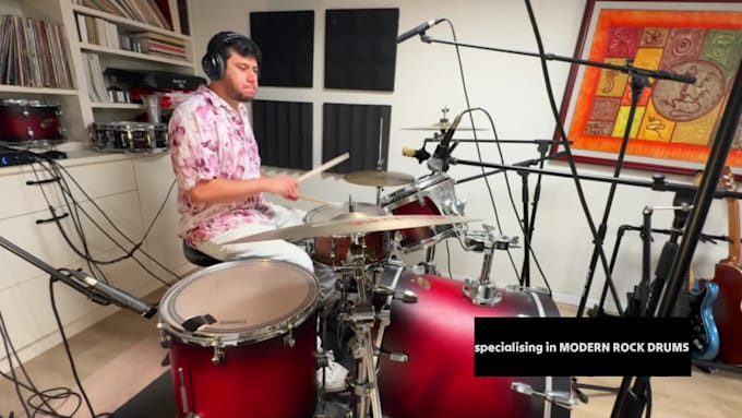 record powerful modern rock drums for your song