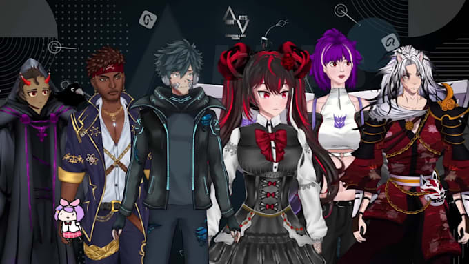 design live2d model and rig in high quality, live2d vtuber avatar, vtuber model