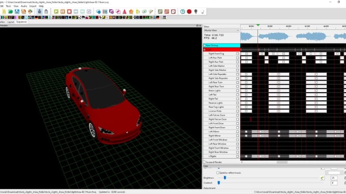 how to create custom tesla light show