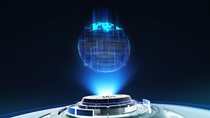 create futuristic logo reveal