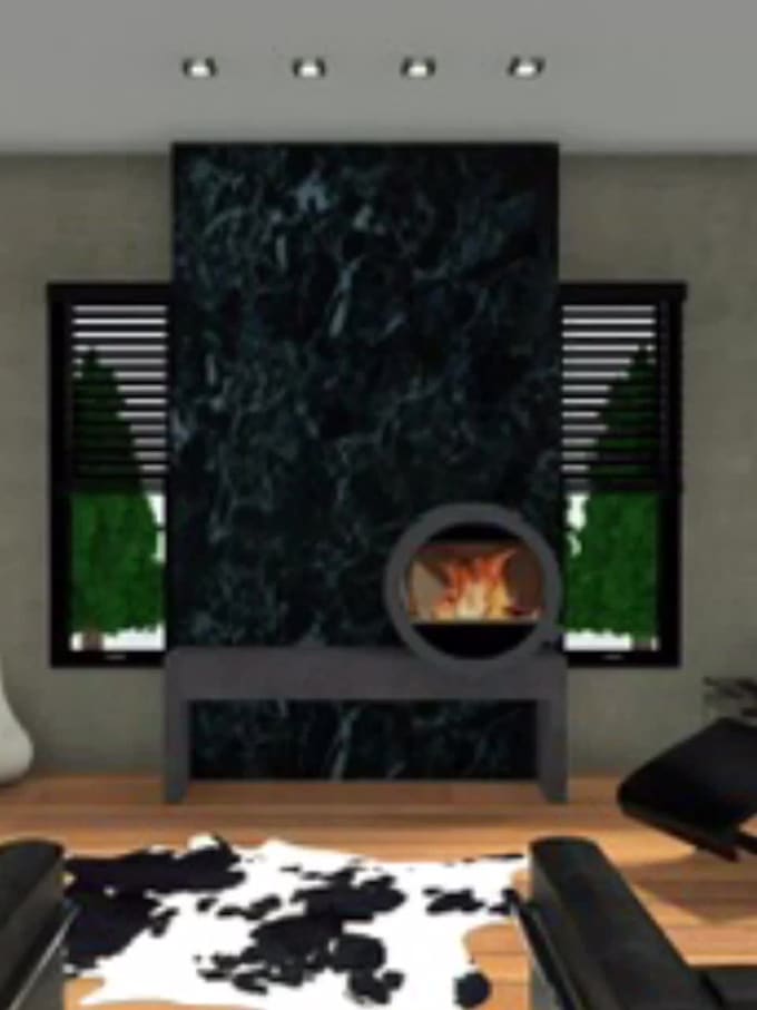 design the fireplace through 3d visualization