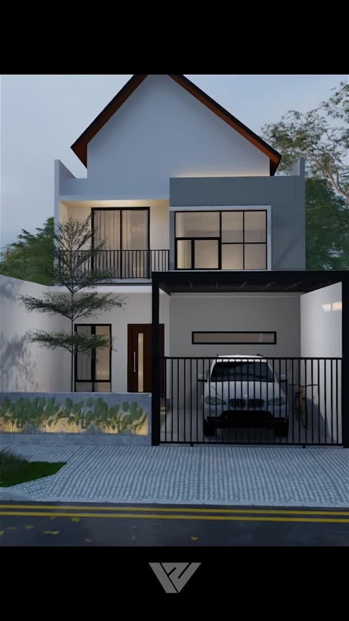 create your magnificent exterior house design in 3d render