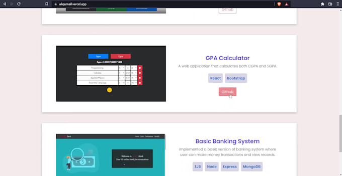 Create a clean and robust single page website using react js by ...