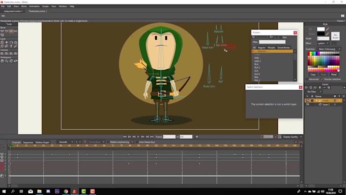 make 2d animatons as professional in moho pro