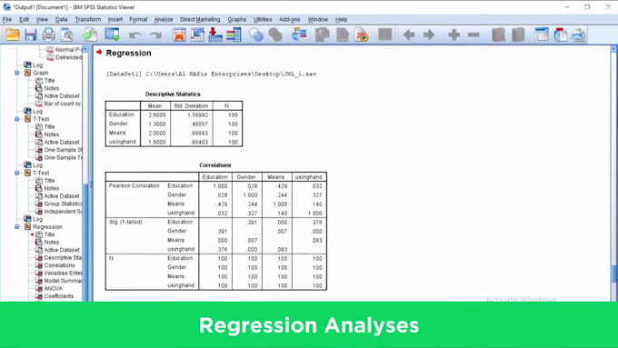 do research data analysis and statistical analysis using spss