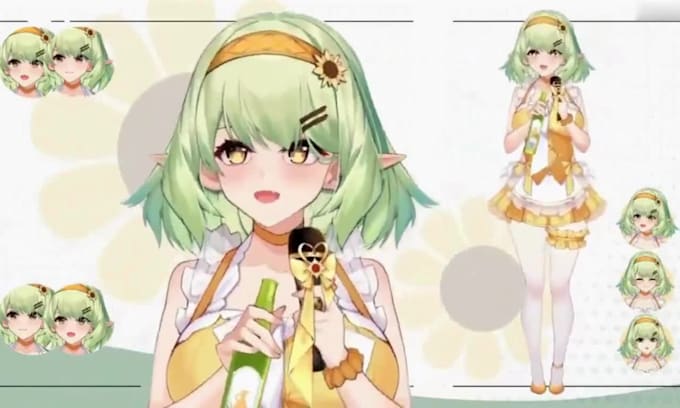 vtuber model and rigging anime vtuber design live2d vtube studio model and rig